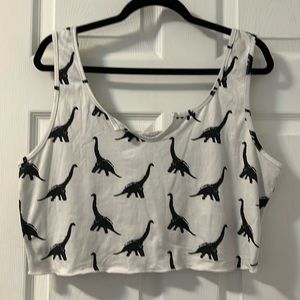Dinosaur Print Crop Top